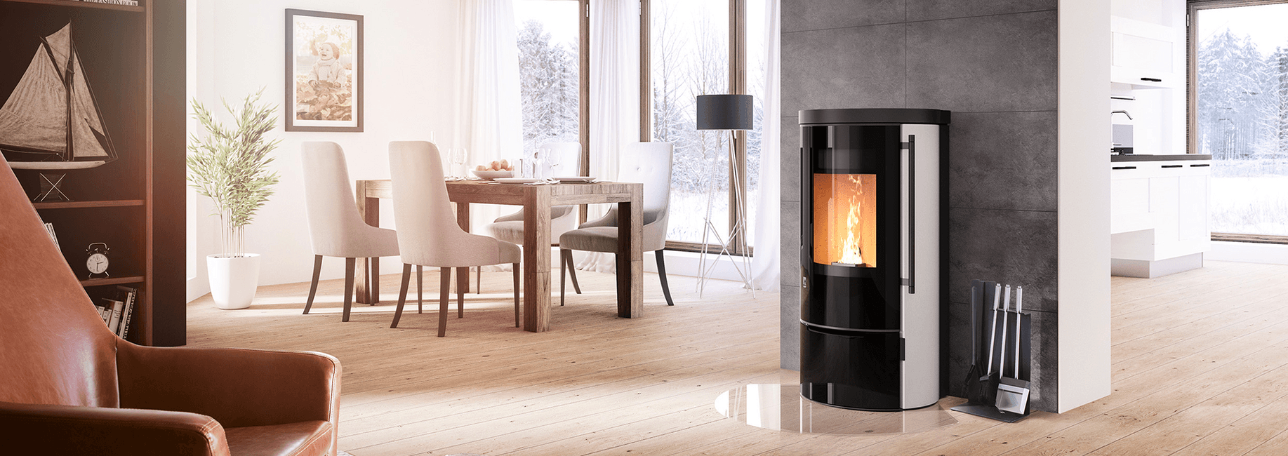 Drooff Aprica 2 Trend Pellet – Pelletofen im Wohnraum